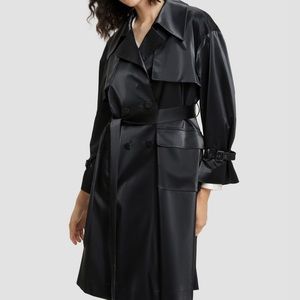 Lattelier Shiny double breasted trench coat